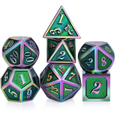 Zinc Alloy Metal Polyhedral Dice Set – Multiple colors available for DND & Tabletop RPGs